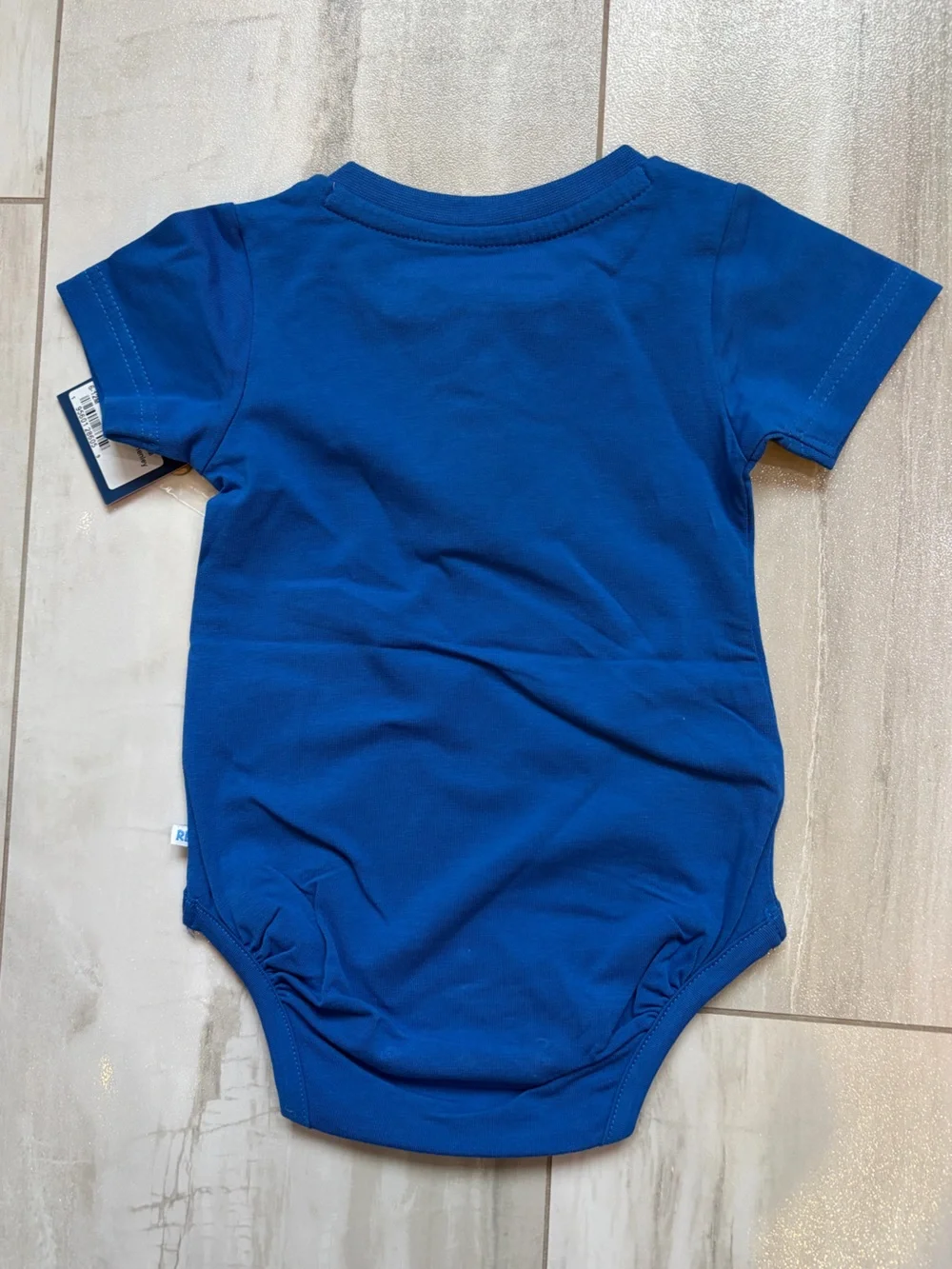 NWT RuggedButts Vibrant Blue Casual Short Sleeve Henley Bodysuit boys 6-12M